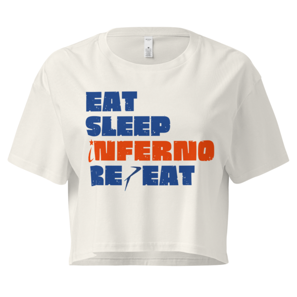 "Eat Sleep Inferno Repeat" Women’s crop top - Image 3